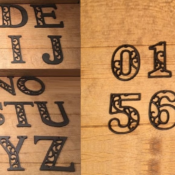 Cast Iron Letter "U" 4 5/8"tall Ornate Raw Cast Iron Ready for Paint 0184-0557-U - Picture 16 of 16